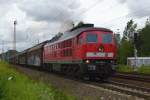 241 008-2 istmit einem Schiebewandwagenzug am 19.07.2012 in Leipzig Thekla