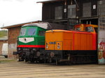 SBW 241 697-2 + MEG 105 133-3 am 30.04.2016 beim Eisenbahnfrühling in den Geraer Eisenbahnwelten.
