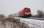 245 027 mit IC 2152 zu sehen am 09.01.19 kurz vor Jena am Hp Neue Schenke.