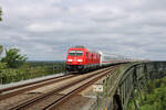 DB 245 024 ist am 02.06.2022 mit einem IC in Richtung Westerland(Sylt) unterwegs und überquert hier gerade den Nord-Ostsee-Kanal über die Hochbrücke Hochdonn.