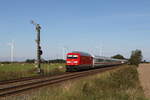 245 024 mit einem  IC  am 15. September 2023 bei Klanxbüll.