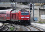 DB - Lok 92 80 1245 007-0 unterwegs mit Personenzug im Bhf.