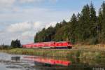 245 007 + 006 mit RE 3165 am 10.10.2014 bei Aitrang.