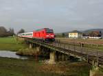 Die 245 010 mit dem IC Rottalerland am 22.11.2014 unterwegs bei Anzenkirchen.