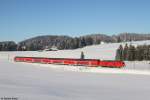 245 006 mit RE 57501 am 01.01.2015 bei Weizern-Hopferau.