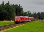 Die 245 014 mit einem BR Radltour Sonderzug am 06.08.2016 unterwegs bei Pirach.