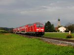 Die 245 010 mit einem BR Radltour Sonderzug am 06.08.2016 unterwegs bei Heiligenstatt.