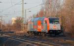 246 001 der hvle fuhr am 03.12.11 Lz aus Richtung Eilenburg kommend durch Leipzig-Thekla Richtung Mockau.