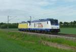 246 011-1 mit 146 542 im schlepp ist am 11.05.2012 bei Ltzelsachsen