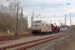 246 010-3 der hvle steht am 10.04.13 im Bahnhof Rderau abgestellt.