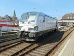 247 908 beim Rangieren im Bereich der Autoverladestation in Westerland (Sylt) am 19.04.2018.