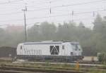 12.9.2015 Helmstedt. 247 903 / Vectron abgestellt, im morgendlichen Frühnebel