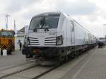 Zwei Vectron Lokomotiven von Siemens am 25.09.2014 auf der Innotrans in Berlin 