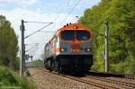 V 330.1 (250 002-3) hvle - Havellndische Eisenbahn AG kommt als Lz durch Nennhausen gefahren und fuhr in Richtung Wustermark weiter. 01.05.2012