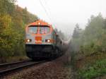 V300.2 (ex 250 010) der HVLE mit Gterzug in Braunesumpf (14.10.2006