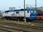 MaK DE 2700 251 von Holzlogistik und Güterbahnen, fotografiert am 24.02. 2021 in Dresden Hauptbahnhof