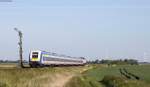 NOB81811 (Westerland(Sylt)-Niebüll) mit Schublok 251 009-7 bei Lehnshallig 30.5.14