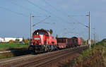 Mit einer modellbahngerechten Übergabe rollte 261 066 am 29.09.17 durch Rodleben Richtung Magdeburg.