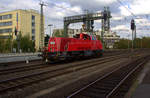 261 106-9 DB kommt als Lokzug aus Stolberg-Rheinland-Hbf nach Aachen-Hbf und kommt aus Richtung Stolberg-Hbf(Rheinland)Aachen-Eilendorf,Aachen-Rothe-Erde und fährt durch Aachen-Hbf.