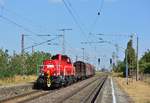 261 021-0 kommt mit der werktäglichen Übergabe aus Rodleben nach Magdeburg Rothensee durch Güterglück gefahren.