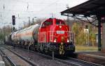 260 001 zieht am 06.11.10 eine bergabe durch Merseburg Richtung Halle(S).
