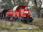 261 038-4 schob einen schotterzug vom bhf glinde zum kieswerk koops am 17.10.13