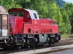 Mal eine andere Perspektive! Voith Gravita 261 089-7 ist als Schublok für einen Güterzug von Blankenstein nach Saalfeld im Einsatz. 20.08.2013