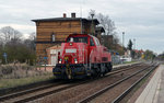 261 020 rollte am 07.04.16 ohne Zug durch Baalberge Richtung Bernburg.