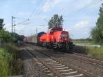 Am 28.06.2012 kam 261 066 mit einem gemischten Güterzug aus Niedergörne und fuhr in Richtung Stendal.