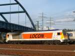 264 005  Locon  auch bekannt als Voith Maxima 40CC von Locon  am 16.08.2009 abgestellt in Hamburg-Waltershof Hafenbahnhof / Alte Sderelbe