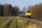 eine Ersatz Voith Maxima mit dem Zug der ADE in Groharthau am 05.11.2011