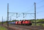 DB 265 012-5 mit einem G�terzug aus dem Kalirevier Heringen, am 26.05.2026 bei der Einfahrt in Gerstungen.