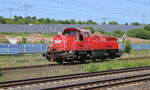 DB 265 012-5 am 26.05.2026 auf Rangierfahrt in Gerstungen.