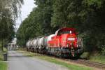 265 026-5 mit einem Schwefelzug auf die Stichstrecke in Großenkneten am 22-8-2014.