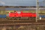 265 001-8 ist über den Weihnachtsfeiertagen 2014 und am darauffolgenden Wochenende etwas ungünstig  geparkt  im Bahnhof von Gerstungen abgestellt und wartet auf neue Aufgaben bei der Kalibahn von Heringen (Werra) ab 29.12.14. (Gerstungen am 26.12.14)