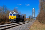 266 458 DB Cargo als Tfzf bei Nürnberg Dutzendteich Richtung Nürnberg Rbf, 27.02.2022