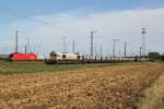 Als einige schon auf dem Heimweg waren, lichteten die vier verbliebenen Fotografen noch 247 054 mit dem Kalkzug in Regensburg Ost ab.