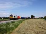 Die 247 060 mit einem Containerzug am 15.06.2013 unterwegs bei Weidenbach.