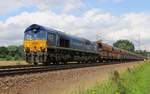 266 029-8 (29005) der HHPI mit einem Falns-Wagen Ganzzug in Fahrtrichtung Nienburg(Weser).