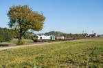 077 034 mit dem EZ 68495 Schwandorf – Nürnberg Rbf beim Drei-Kirchen-Blick in Sulzbach-Rosenberg.