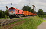 Die Class 66 PB12  Marleen  von Crossrail kommt mit viel Dieselpower die Gemmenicher-Rampe hochgefahren aus Richtung Aachen-West in Richtung Montzen/Belgien mit einem Containerzug aus Priort(D) nach