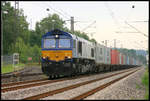Die Class 6613 der ERSR ist hier am 23.7.2007 bei Ibbenbüren Esch mit einem Containerzug in Richtung Niederlande zum Grenzbahnhof Bad Bentheim unterwegs.