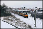 Die goldfarbene Beacon Class 66 Nr.