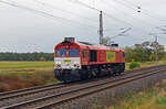 266 280 der BRLL rollte am 12.10.25 Lz durch Wittenberg-Labetz Richtung Dessau. Ob sie wirklich im Einsatz für die BLS Cargo war darf bezweifelt werden.