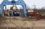 266 069-4 D-BRLL | Anklam Binnenhafen | März 2026 - Zuwegung zum Bü Pkb