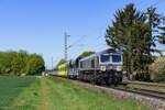 266 072-8  DE672  (Neo Lox) mit einem Schotterzug in Kaarst, 22. April 2026