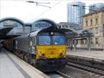 Lok 6616, eine Class 66 der ERS Railways (ERSR) kommt mit einem Gterzug durch den Bahnhof Mainz; 06.04.2008  