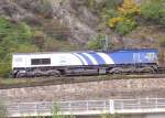 Class 66 der ERS am 20.10.2004 bei Boppard am Rhein, Strecke Wiesbaden - Koblenz (rechtsrheinisch).