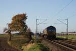 CLass 66 DE 6303 mit Containerzug in Neuss Allerheiligen am 8.11.2008