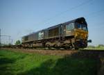 ERSR 6616 der ERS Railways mit Containerzug durch Gmmer in Fahrtrichtung Seelze am 15.04.2009.